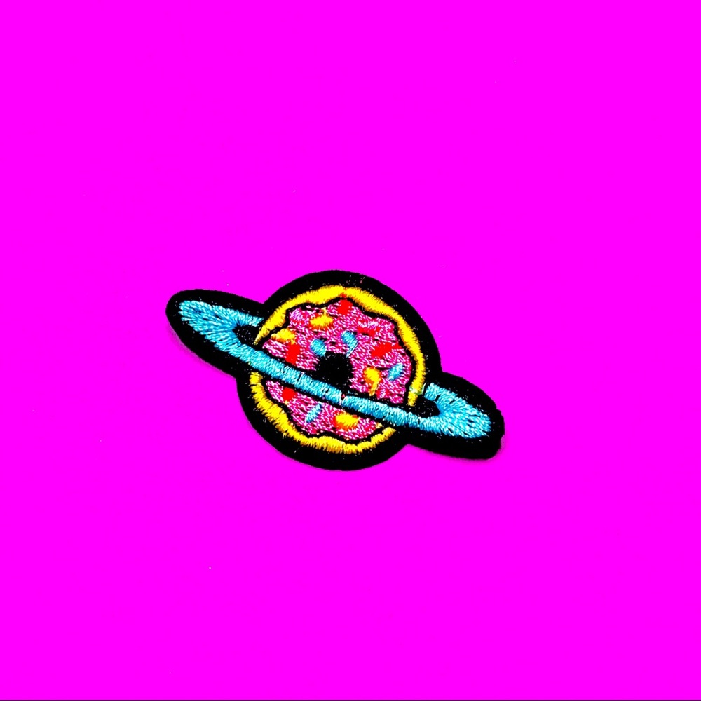 Frosted sprinkles donut doughnut planet patch